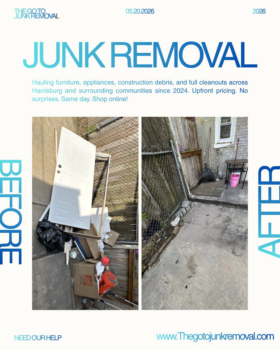 Backyard & Alley Cleanup — before and after