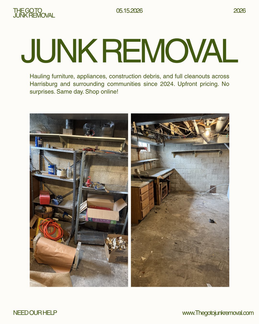 Basement Shelving — before and after